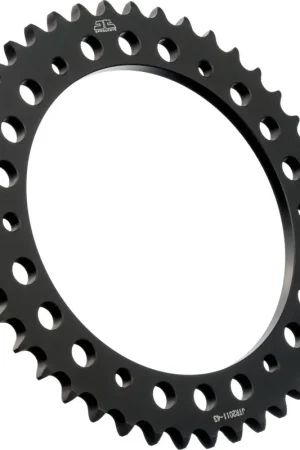 Hoge Kwaliteit JT SPROCKETS - REAR STEEL 43T BL, 530 - Sprockets - BLACK ZINC FINISH